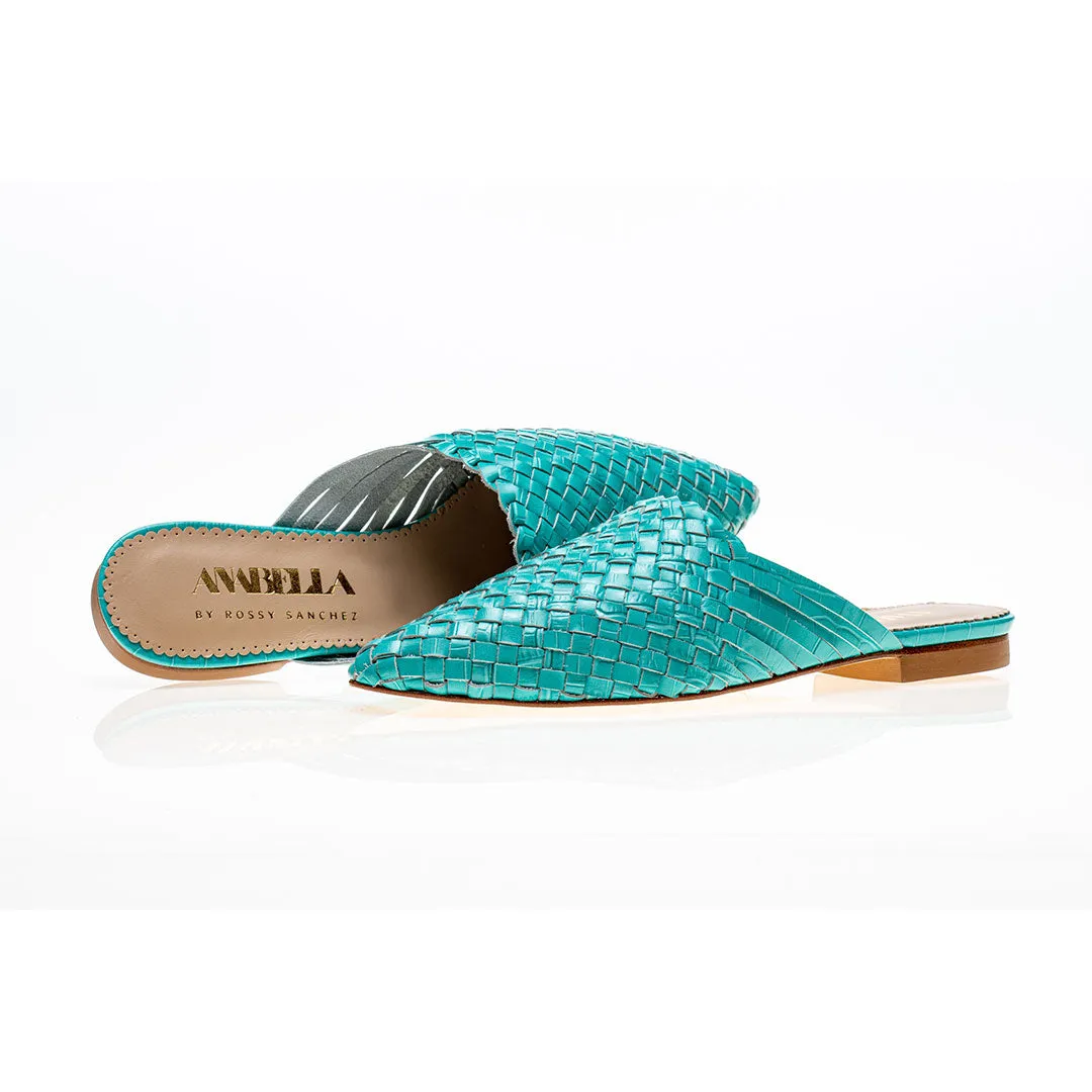 Mustique Mules Turquoise